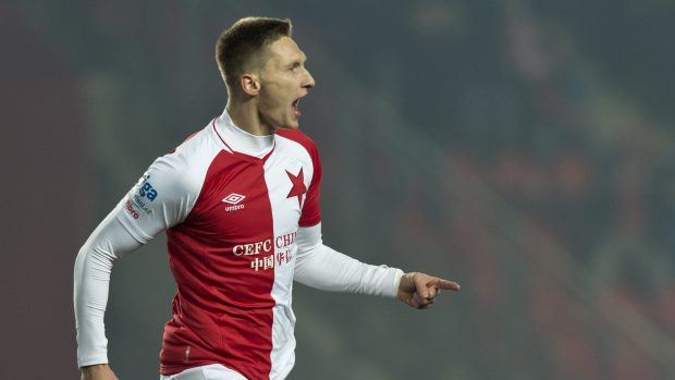 Útočník a kapitán Slavie Milan Škoda