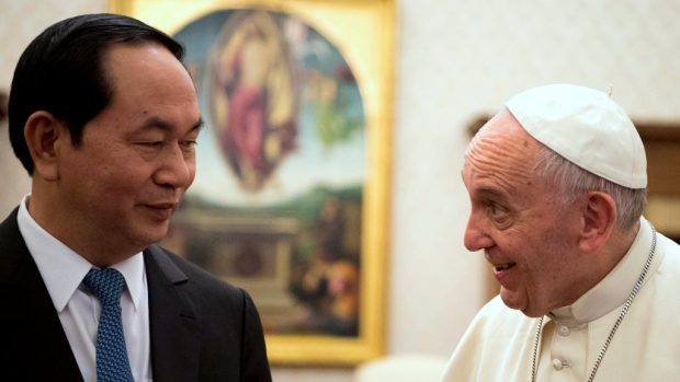 Papež František přijal prezidenta Vietnamu Trần Đại Quanga