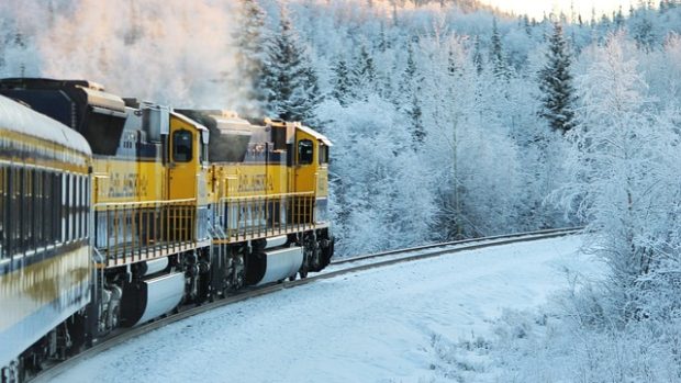 Vlak a sníh