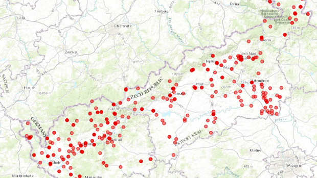 ROP Severozápad – mapa projektů zmíněných v policejním obvinění