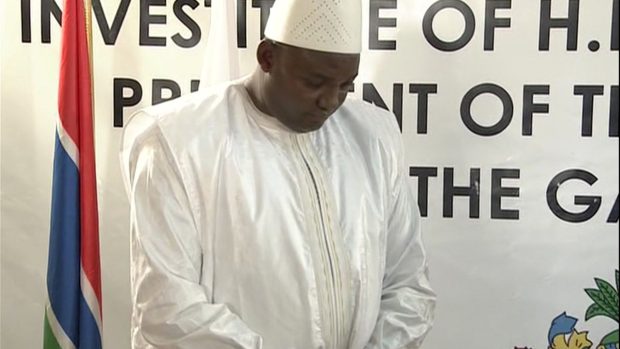 Nově zvolený prezident Gambie Adama Barrow