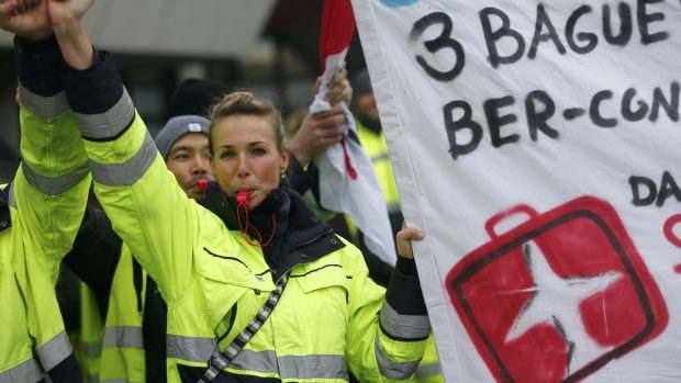 Pozemní personál stávkuje na berlínském letišti Tegel