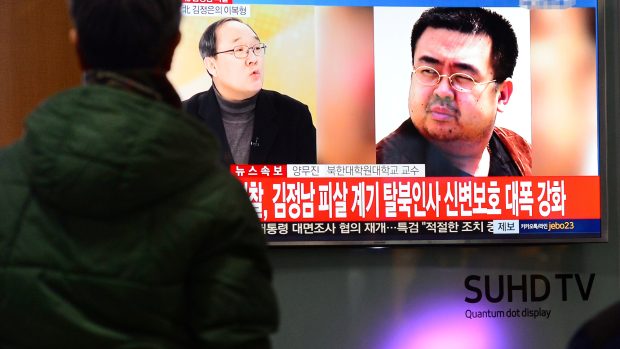 Vražda Kim Čong-nama v televizním zpravodajství.