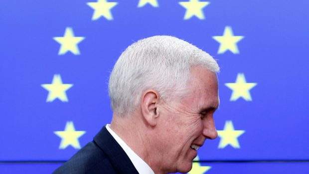 Americký viceprezident Mike Pence na návštěvě Evropy