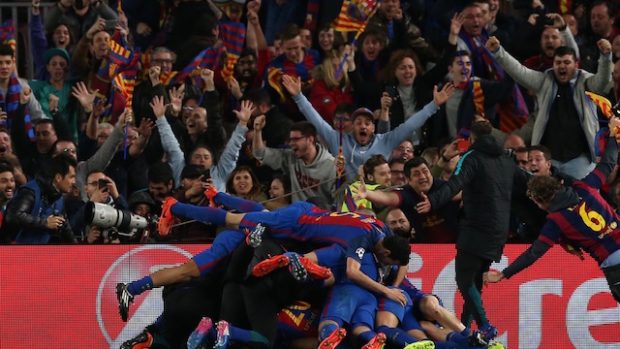 Fotbalisté Barcelony porazili PSG 6:1 a postoupili do čtvrtfinále Ligy mistrů