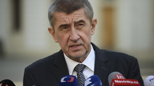 Andrej Babiš po schůzce s Milošem Zemanem na Pražském hradě