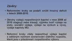 Reforma veřejných financí 2007-2010