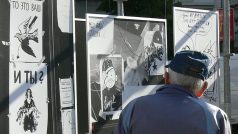 Výstava fotografií Franze Goësse k srpnovým událostem 1968 na Václavském náměstí