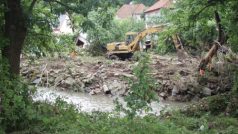 Odstraňování povodňových škod na Novojičínsku