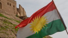 Kurdská vlajka pod citadeloui