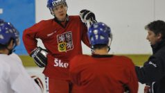 Trénink české národní hokejové reprezentace