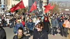 Předvolební mítink ve východoukrajinském Luhansku