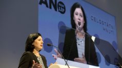 Na sněmu hnutí ANO vystoupila eurokomisařka pro spravedlnost, ochranu spotřebitelů a otázky rovnosti pohlaví Věra Jourová