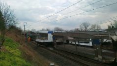 Nehoda nákladních vlaků u Žalhostic na Litoměřicku
