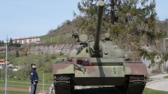 Tank v Parku vojenské historie Pivka