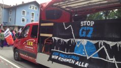 Odpůrci skupiny G7 v Garmisch-Partenkirchenu