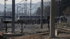 Migranti na makedonsko-řecké hranici