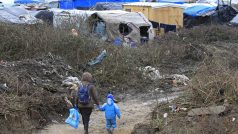 Uprchlický tábor přezdívaný Džungle poblíž města Calais