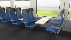 Vizualizace interiéru nových vlaků Českých drah