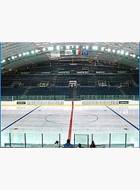 Pohled do hokejové haly v Turíně