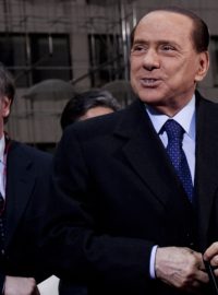 Summit eurozóny v Bruselu. Italský premiér Silvio Berlusconi
