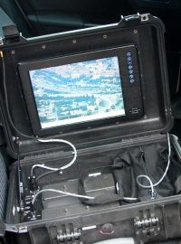 Monitor z vrtulníku