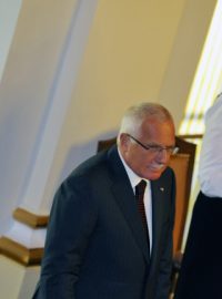 Prezident Václav Klaus při projevu ve Sněmovně