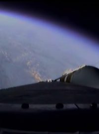 Pohled z Orionu poté, co se loď oddělila od nosné rakety