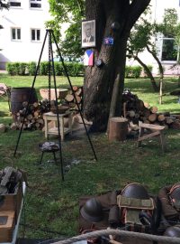 Historický tábor 46. pěšího pluku, který působil v Chomutově
