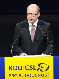 Premiér Bohuslav Sobotka na sjezdu KDU-ČSL