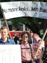 Protest proti prolomení těžebních limitů