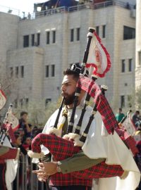 Skautský pochod na Štědrý den v Betlémě