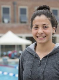 Syrská plavkyně Yusra Mardiniová, členka olympijského uprchlického týmu