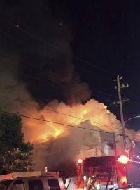Požár v kalifornském Oaklandu