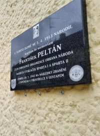 Pamětní deska legionáře Františka Peltána