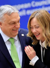 Maďarský premiér Viktor Orbán s italskou předsedkyní vlády Giorgiou Meloniovou