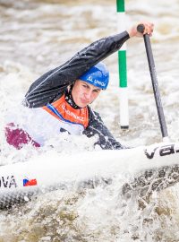 Gabriela Satková v úvodním závodu Českého poháru ve vodním slalomu v roce 2024
