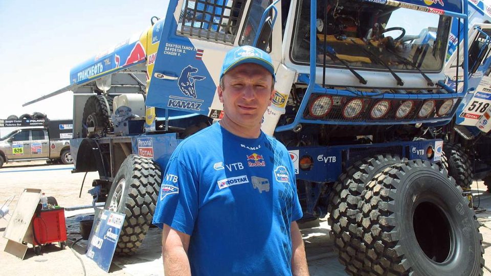 Vladimir Chagin a jeho kamión značky Kamaz