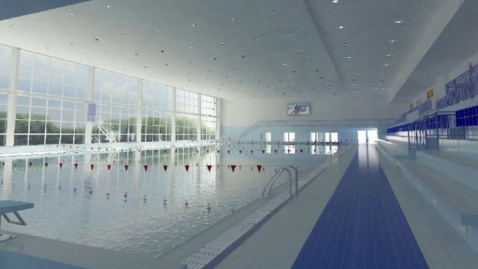 Vizualizace plaveckého bazénu Pardubice