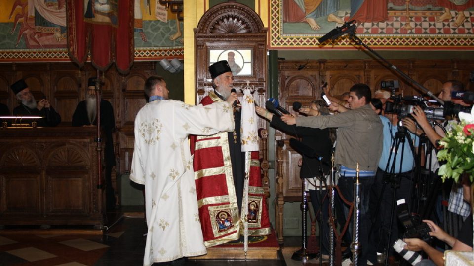 Srbský patriarcha Irinej při návštěvě Chorvatska