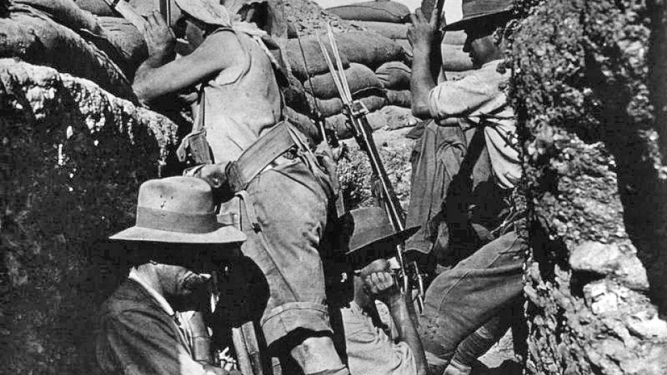 Bitva o Gallipoli, australští vojáci v zákopech