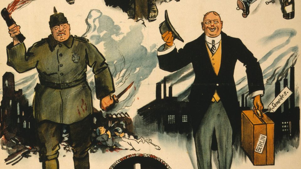 Britský propagandistický plakát z 1. světové války