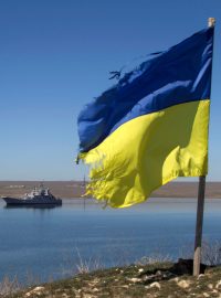 Ukrajinská vlajka na Krymu